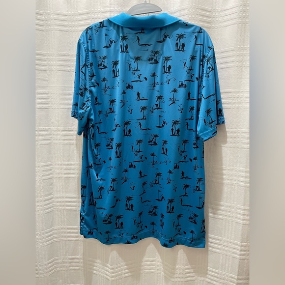 Robert Graham bear and palm tree golf polo - Picture 2 of 8